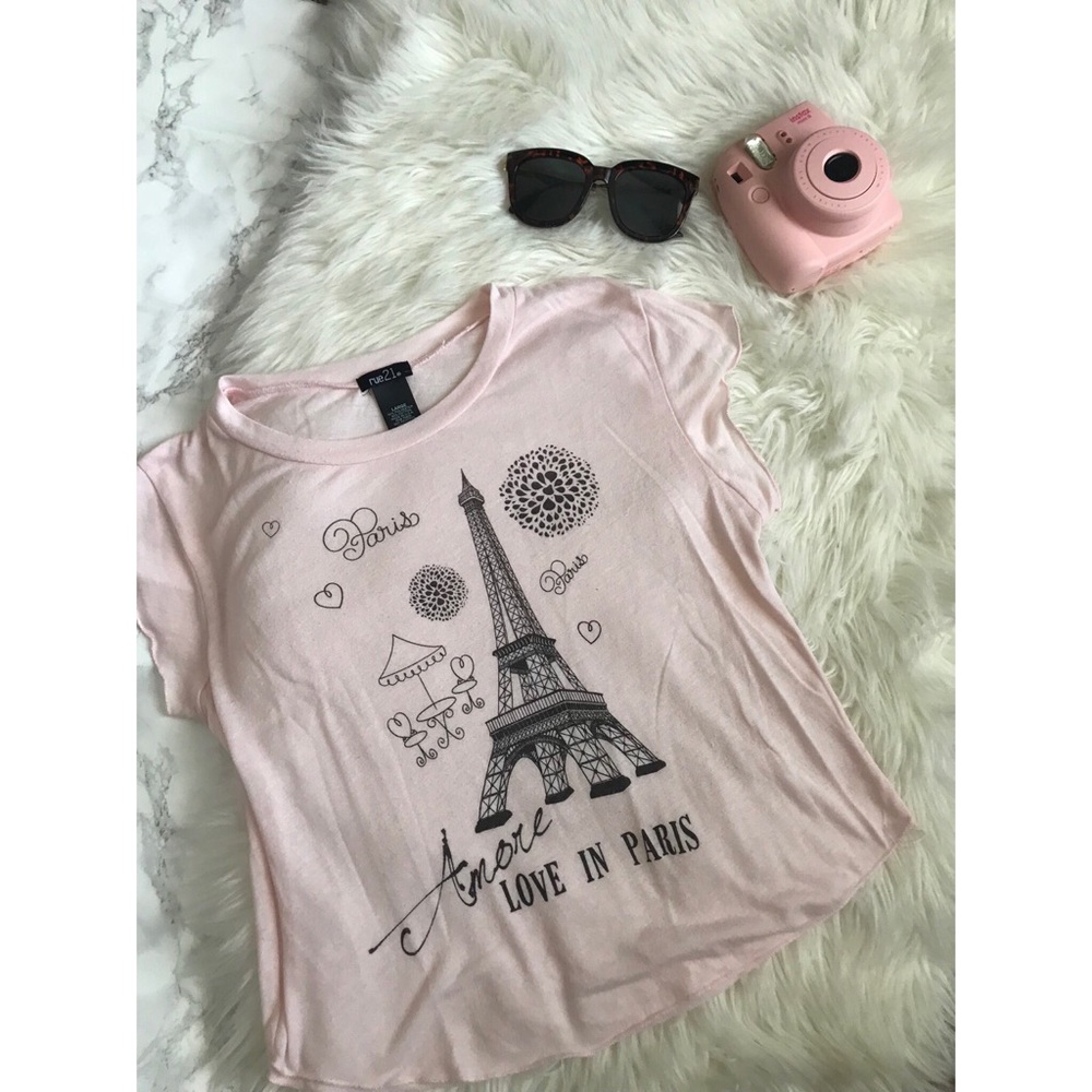 Rue 21 Soft Pink Paris Shirt